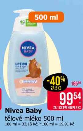 Nivea Baby tělové mléko 500 ml