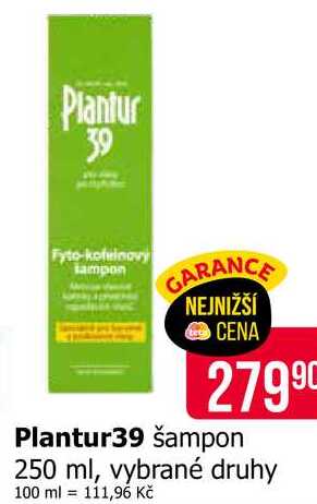 Plantur39 šampon 250 ml, vybrané druhy 