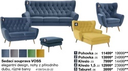 Sedací souprava VOSS taburet