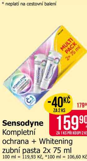 Sensodyne Whitening zubní pasta 2x 75 ml