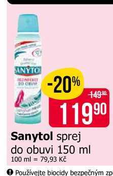 Sanytol sprej do obuvi 150 ml 