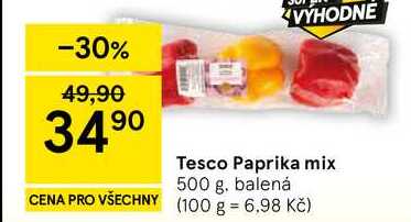Tesco Paprika mix, 500 g, balená