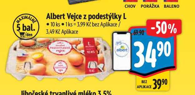 Albert Vejce z podestýlky L 10 ks
