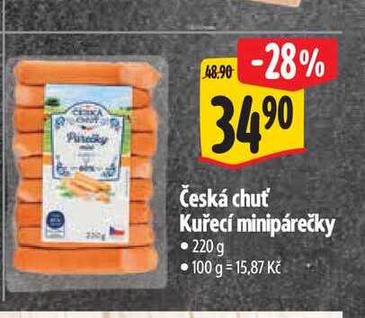 Česká chuť Kuřecí minipárečky 220g