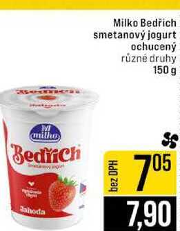 Milko Bedřich smetanový jogurt ochucený různé druhy 150 g
