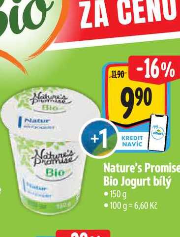 Nature's Promise Bio Jogurt bílý 150 g