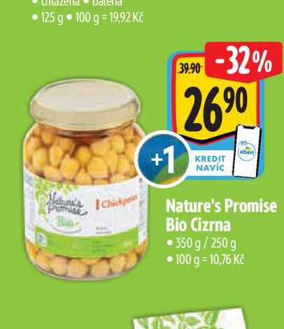 Nature's Promise Bio Cizrna 350 g/ 250 g