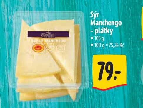 Sýr Manchengo - plátky 105 g
