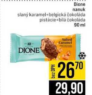 Dione nanuk slaný karamel+belgická čokoláda pistácie+bílá čokoláda 90 ml