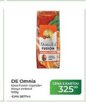 DE Omnia káva Fusion Uganda Kenya zinková 900g