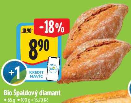 Bio Špaldový diamant, 65 g 