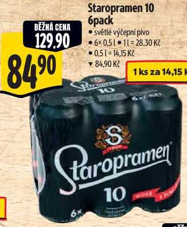 Staropramen 10 6pack, 6x 0,5 l