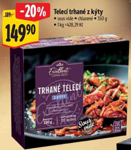 Telecí trhané z kýty, 350 g