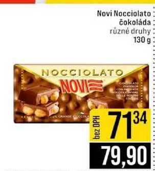 Novi Nocciolato čokoláda různé druhy 130 g