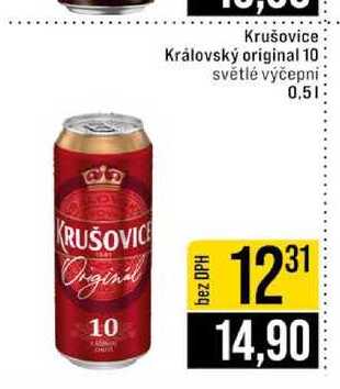 Krušovice Královský original 10 světlé výčepni 0,5l