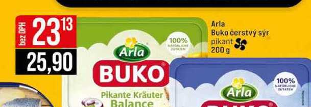 Arla Buko čerstvý sýr pikant 200 g