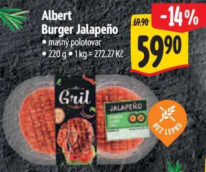 Albert Burger Jalapeño, 220 g
