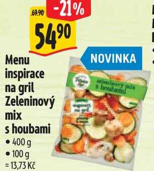 Menu inspirace na gril Zeleninový mix s houbami, 400 g