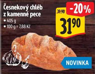 Česnekový chléb z kamenné pece, 405 g