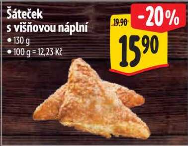 Šáteček s višňovou náplní, 130 g