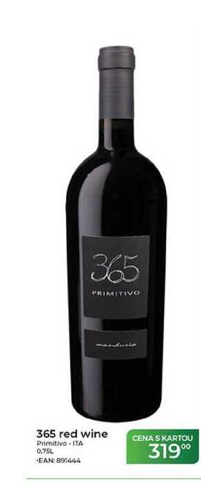 365 red wine Primitivo - ITA 0,75l