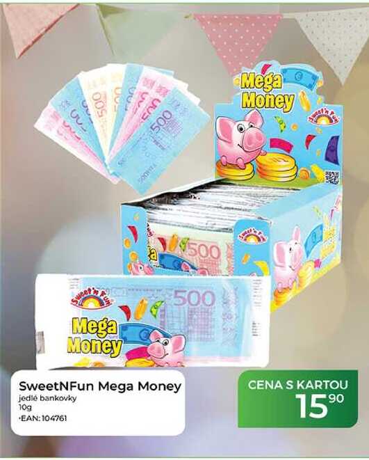 SweetNFun Mega Money jedlé bankovky 10g