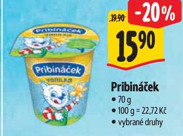 Pribináček, 70 g