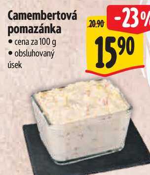 Camembertová pomazánka, cena za 100 g