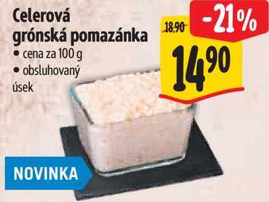 Celerová grónská pomazánka, cena za 100 g