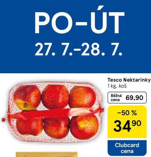 Tesco Nektarinky, 1 kg, koš