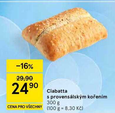 Ciabatta s provensálským kořením, 300 g