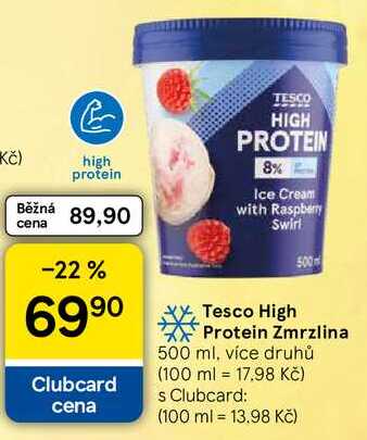 Tesco High Protein Zmrzlina, 500 ml 