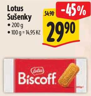 Lotus Sušenky, 200 g