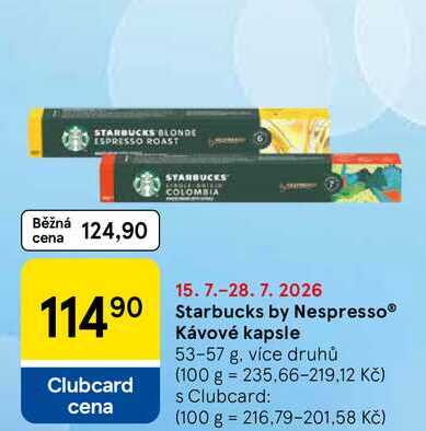 Starbucks by Nespresso® Kávové kapsle, 53-57 g