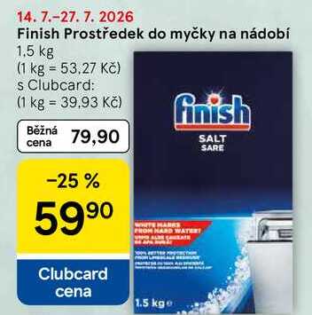 Finish Prostředek do myčky na nádobí, 1,5 kg