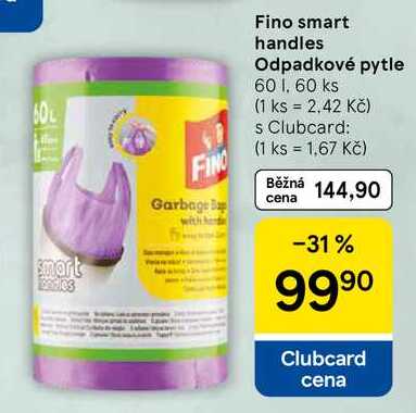Fino smart handles Odpadkové pytle, 60 l, 60 ks