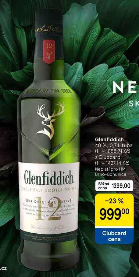 Glenfiddich 40 %, 0,7 l, tuba