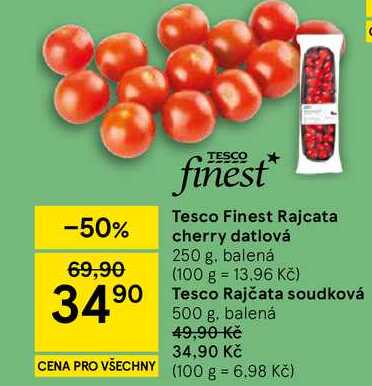 Tesco Finest Rajcata cherry datlová, 250 g. balená