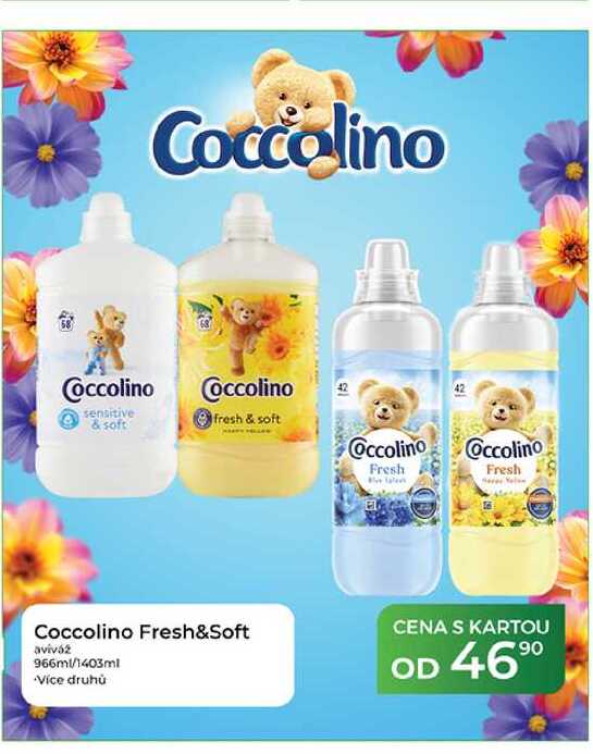 Coccolino Fresh&Soft aviváž 966ml/1403ml