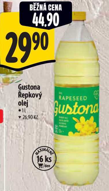 Gustona Řepkový olej, 1 l
