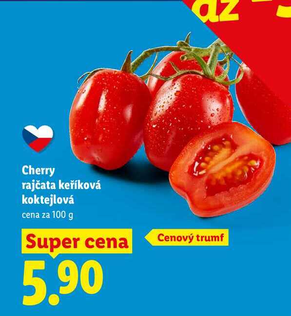Cherry rajčata keříková koktejlová, cena za 100 g
