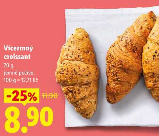 Vícezrnný croissant, 70 g