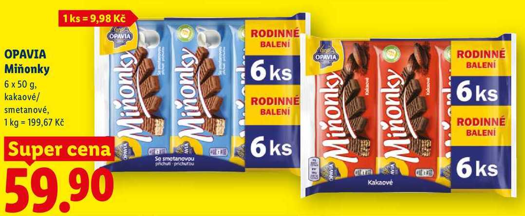 OPAVIA Miňonky, 6x 50 g