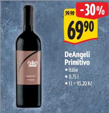 DeAngeli Primitivo, 0,75 l