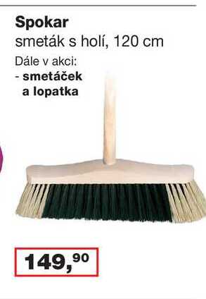 Spokar smeták s holí, 120 cm