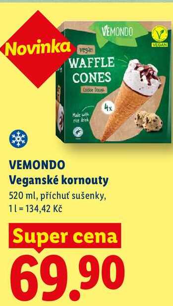 VEMONDO Veganské kornouty, 520 ml