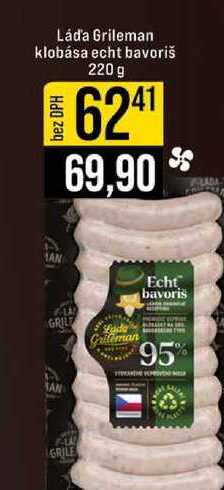 Láda Grileman klobása echt bavoriš 220 g
