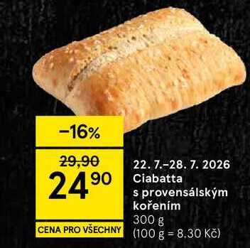 Ciabatta s provensálským kořením, 300 g  