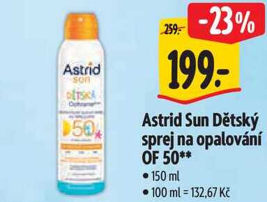 Astrid Sun Dětský sprej na opalování OF 50, 150 ml