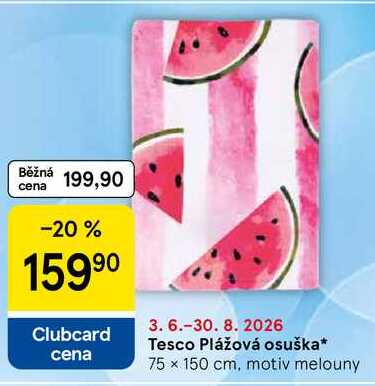 Tesco Plážová osuška, 75 x 150 cm, motiv melouny